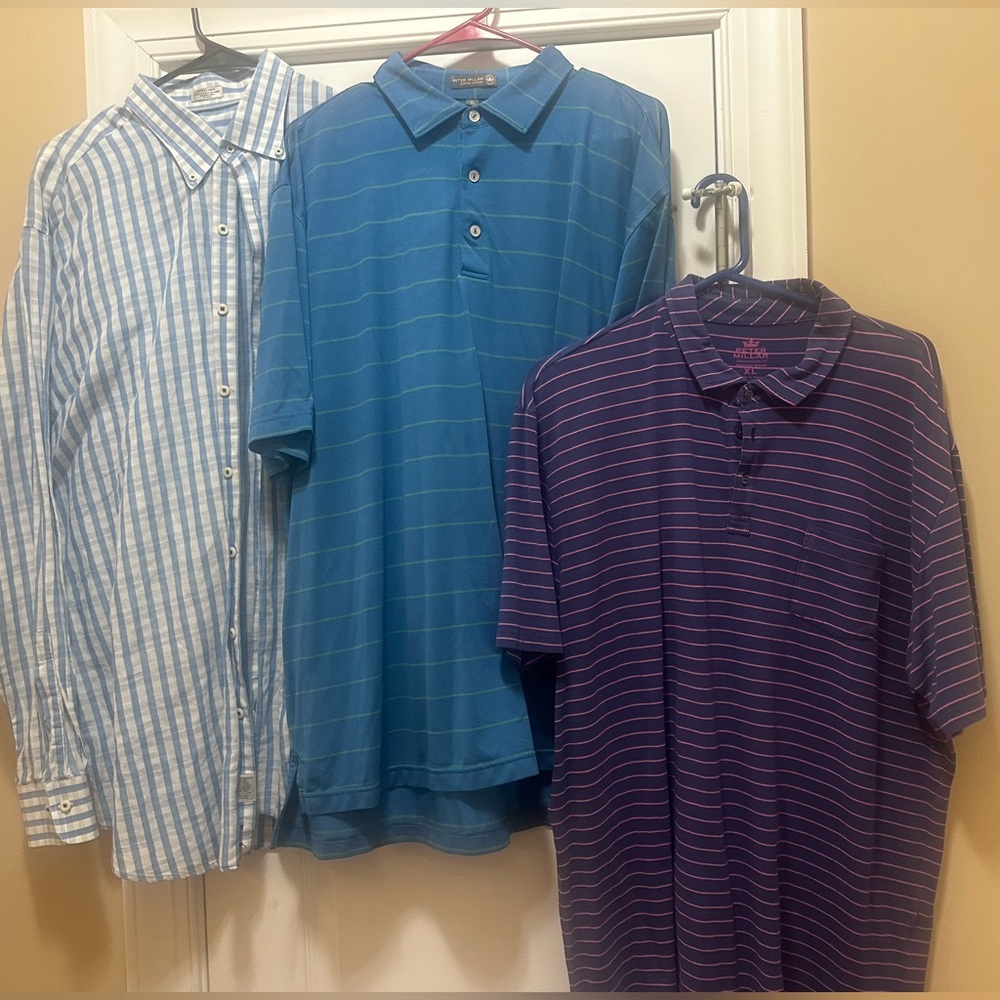 Peter Millar Men’s Shirts Polo Size XL Collection lot of 3